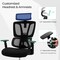 Costway Ergonomic Office Chair Adjustable Desk Chair Breathable Mesh Chair Black